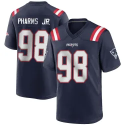 New England Patriots Youth Game Navy Blue Team Color Jersey (98 Jeremiah Pharms Jr.)