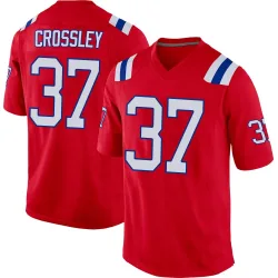 New England Patriots Youth Game Red Alternate Jersey (37 Brandon Crossley)
