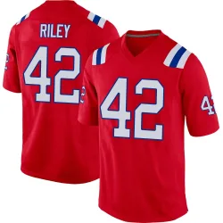New England Patriots Youth Game Red Alternate Jersey (42 Cam Riley)