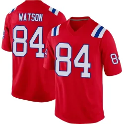 New England Patriots Youth Game Red Alternate Jersey (84 Benjamin Watson)