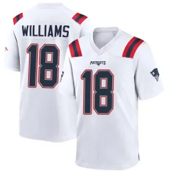 New England Patriots Youth Game White Jersey (18 Kyle Williams)