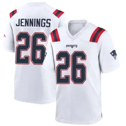 New England Patriots Youth Game White Jersey (26 Terrell Jennings)
