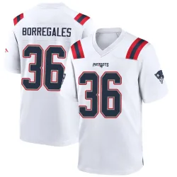 New England Patriots Youth Game White Jersey (36 Andy Borregales)