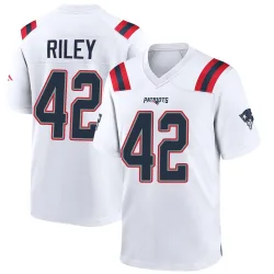 New England Patriots Youth Game White Jersey (42 Cam Riley)