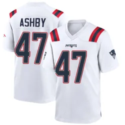 New England Patriots Youth Game White Jersey (47 Julian Ashby)