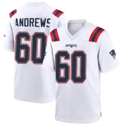 New England Patriots Youth Game White Jersey (60 David Andrews)