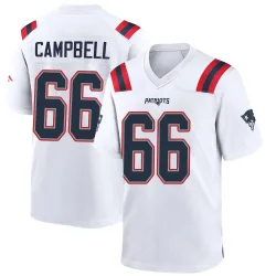 New England Patriots Youth Game White Jersey (66 Will Campbell)