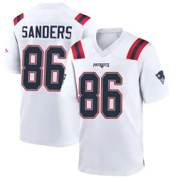 New England Patriots Youth Game White Jersey (86 Braylon Sanders)