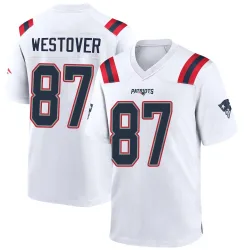 New England Patriots Youth Game White Jersey (87 Jack Westover)