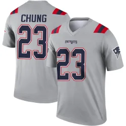 New England Patriots Youth Legend Gray Inverted Jersey (23 Patrick Chung)