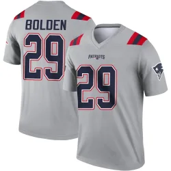 New England Patriots Youth Legend Gray Inverted Jersey (29 Isaiah Bolden)