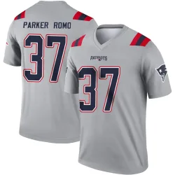New England Patriots Youth Legend Gray Inverted Jersey (37 John Parker Romo)