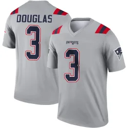 New England Patriots Youth Legend Gray Inverted Jersey (3 DeMario Douglas)
