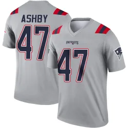 New England Patriots Youth Legend Gray Inverted Jersey (47 Julian Ashby)