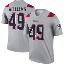 New England Patriots Youth Legend Gray Inverted Jersey (49 Trayveon Williams)