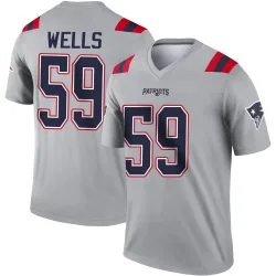 New England Patriots Youth Legend Gray Inverted Jersey (59 Carson Wells)