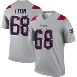 New England Patriots Youth Legend Gray Inverted Jersey (68 Isaiah Iton)