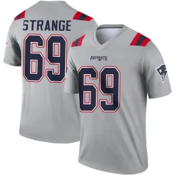 New England Patriots Youth Legend Gray Inverted Jersey (69 Cole Strange)