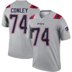 New England Patriots Youth Legend Gray Inverted Jersey (74 Jack Conley)