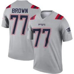 New England Patriots Youth Legend Gray Inverted Jersey (77 Ben Brown)
