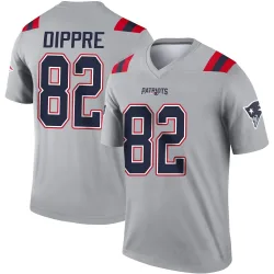 New England Patriots Youth Legend Gray Inverted Jersey (82 CJ Dippre)