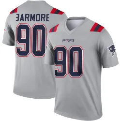 New England Patriots Youth Legend Gray Inverted Jersey (90 Christian Barmore)