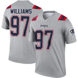 New England Patriots Youth Legend Gray Inverted Jersey (97 Milton Williams)