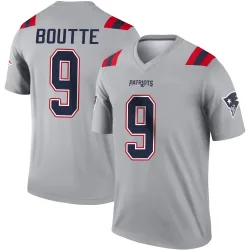 New England Patriots Youth Legend Gray Inverted Jersey (9 Kayshon Boutte)