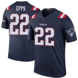 New England Patriots Youth Legend Navy Color Rush Jersey (22 Marcus Epps)