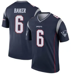 New England Patriots Youth Legend Navy Jersey (6 Javon Baker)