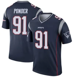 New England Patriots Youth Legend Navy Jersey (91 Elijah Ponder)