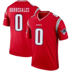 New England Patriots Youth Legend Red Inverted Jersey (0 Andres Borregales)