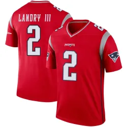 New England Patriots Youth Legend Red Inverted Jersey (2 Harold Landry III)