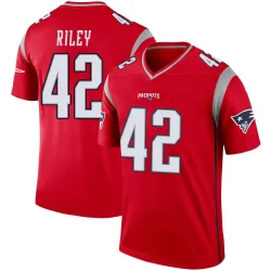 New England Patriots Youth Legend Red Inverted Jersey (42 Cam Riley)