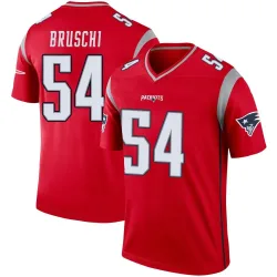 New England Patriots Youth Legend Red Inverted Jersey (54 Tedy Bruschi)