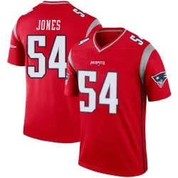 New England Patriots Youth Legend Red Inverted Jersey (54 Truman Jones)