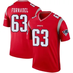 New England Patriots Youth Legend Red Inverted Jersey (63 Liam Fornadel)