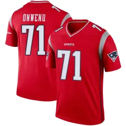 New England Patriots Youth Legend Red Inverted Jersey (71 Mike Onwenu)