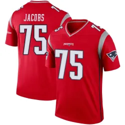 New England Patriots Youth Legend Red Inverted Jersey (75 Demontrey Jacobs)