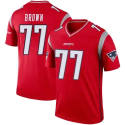 New England Patriots Youth Legend Red Inverted Jersey (77 Ben Brown)
