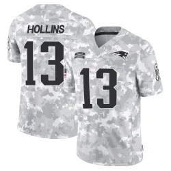 New England Patriots Youth Limited Arctic Camo 2024 Salute to Service Jersey (13 Mack Hollins)