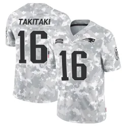 New England Patriots Youth Limited Arctic Camo 2024 Salute to Service Jersey (16 Sione Takitaki)