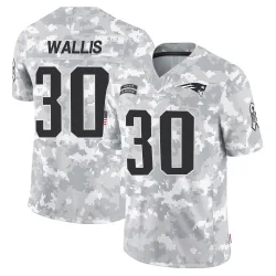 New England Patriots Youth Limited Arctic Camo 2024 Salute to Service Jersey (30 David Wallis)