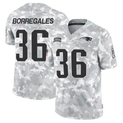 New England Patriots Youth Limited Arctic Camo 2024 Salute to Service Jersey (36 Andy Borregales)