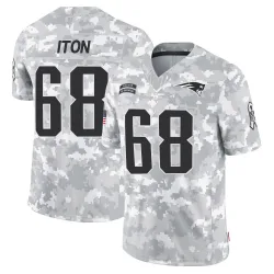 New England Patriots Youth Limited Arctic Camo 2024 Salute to Service Jersey (68 Isaiah Iton)