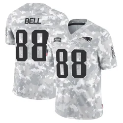 New England Patriots Youth Limited Arctic Camo 2024 Salute to Service Jersey (88 Jaheim Bell)