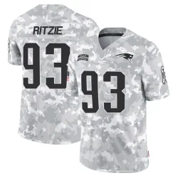 New England Patriots Youth Limited Arctic Camo 2024 Salute to Service Jersey (93 Jahvaree Ritzie)
