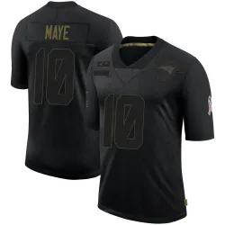 New England Patriots Youth Limited Black 2020 Salute To Service Jersey (10 Drake Maye)