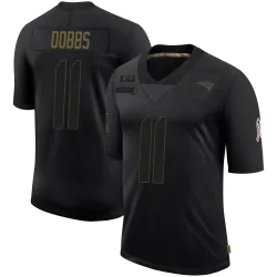 New England Patriots Youth Limited Black 2020 Salute To Service Jersey (11 Joshua Dobbs)