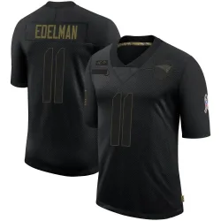 New England Patriots Youth Limited Black 2020 Salute To Service Jersey (11 Julian Edelman)